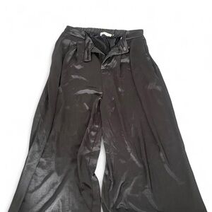 Sleek Black Satin Pants